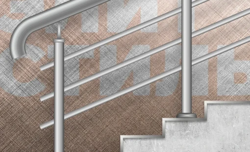 Перила с 3 ригелями на штифте