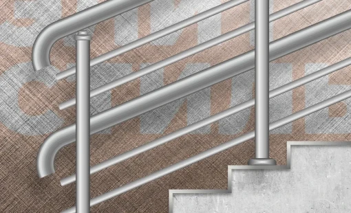 Перила для школ и садов с 2 поручнями, с 4 ригелями